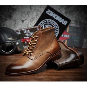 Classic Mens Waterproof Winter Dress Boots Genuine Leather OEM / ODM Service