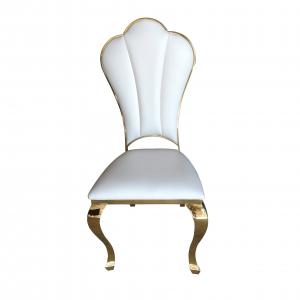 Fixed Seat Cushion Gold Leg Chairs For Wedding Reception