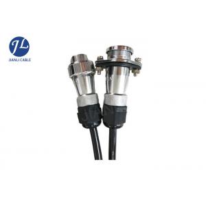 China Trailer Spiral Vision Systems Cable With 2 Camera Video 5 Pin Metal Screw Connector supplier