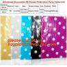 WHOLESALE DISPOSABLE PE PRINTED POLKA DOTS PARTY TABLE CLOTH, TABLE COVER,1PCS