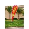 China 3 m double sided teardrop flags with dye sublimation printing wholesale