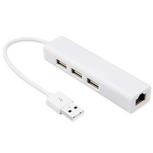 3 USB Port Hub with RJ45 Lan Adapter Laptop Ethernet Dock Network Extender for MacBook Air Pro / Surface Book / Dell XPS