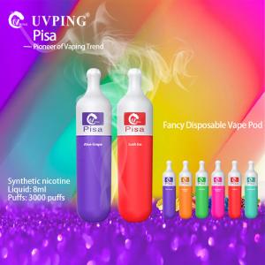 China Dual Color MTL Bottle Shaped Vape 2% Nicotine Bottle Shaped Vape Plastic Injection 3000 Puffs supplier