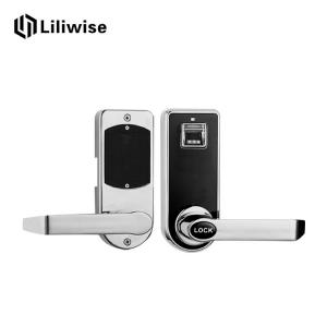 China Scanning Fingerprint Door Lock With Key Zinc Alloy Biometic Sensor Reader wholesale