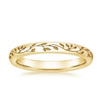 China Leaves And Vines Engraved Across The Entirety Of Nature Inspired Ring With 9K Gold on sale