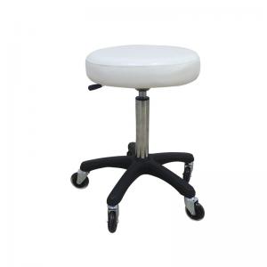 Round Chair Cushion Pad With Enhanced Silent Wheels BIFMA Tested Aluminum Alloy Lifting Chassis PU Finished Chair