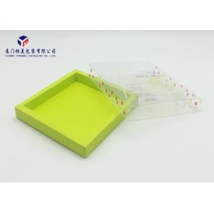 China Custom Clear Hard Plastic Box Clear PET Sleeve For Chocolate Paper Base 16.2X16.2X2.2cm supplier