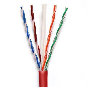 China 23AWG 250MHz Ethernet UTP CAT6 câble 1 Gbps réseau rouge en PVC de 500 pieds supplier