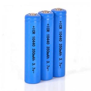 China 3.7v 350mah AAA Rechargeable Battery ICR 10440 Lithium Ion Cell supplier