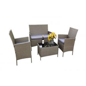 China OEM ODM 4 Piece Rattan Garden Furniture Set , Wicker Patio Table And Chairs supplier