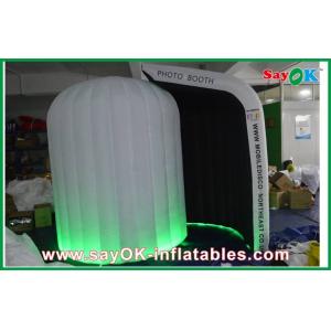 Advertising Booth Displays Black Inside White Inflatable Photo Booth Oxford Cloth For Wedding Party