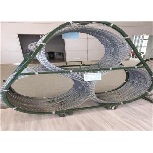 China Military And Police Mobile Security Barrier , Razor Wire Barriers Of Stainless Steel supplier