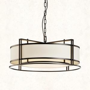 Modern Simple Circular Pendant Light Living Room Bedroom Dining Room Fabric Chandelier