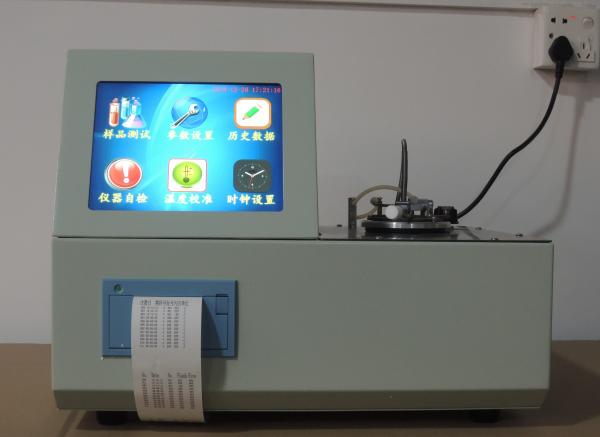 ASTM D3828 Oil Analysis Testing Equipment Low Temp 8in Screen Closed Cup Flash Point Tester