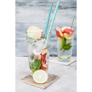 China 19.7 Cm Kraft Spiral Blue And White Paper Straws Environmental Protection wholesale