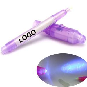 UV invisible light pen green invisible ink check lamp 13cm colorful logo customized