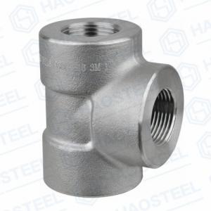 China Forged Socket Thread Tee BSP Industrial Pipe Fittings ASTM 904L supplier