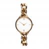 PVD Gold Plated Ladies Designer Bracelet Watches Water Resistant Egg White Face