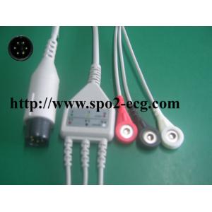 China Welch Allyn TPU ECG Lead Cable Round 6 Pin With 3 / 5 Lead Channel wholesale