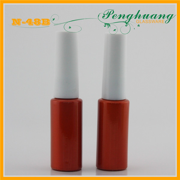 China 10ml - armazenamento vermelho dos recipientes do verniz para as unhas 20ml com o tampão do branco da escova supplier