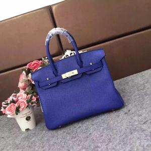 China full hand made ladies calfskin handbags 30cm 35cm blue designer handbags women luxury handbags famous brand handbags supplier