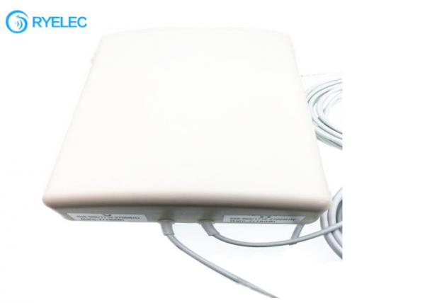 MIMO 2* 4G LTE Antenna 10Dbi IP67 White Panel Antenna With 2*5m Rg58 CABLE To