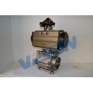 Fireproof Pneumatic Actuated Ball Valve / 2 Way Pneumatic Ball Valve with  Limit Switch