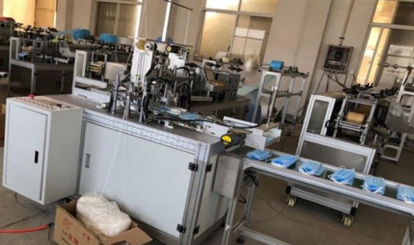 Fully Automatic non woven Face Mask Making Machine , Earloop Welding Medical Mask Machine 8KW