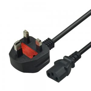 China CCC UK Power Extension Cord 3 Pin Plug Male To Female Uk Ac Power Cable supplier