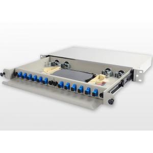 SC Fiber Optic Patch Panel 12 Port 1U Single Mode ODF Fiber Termination Panel