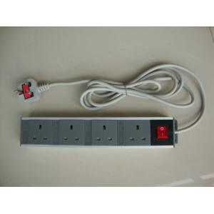 China 4 Receptacles Horizontal UK European Power Strip With Switch For Kitchen Appliances supplier