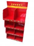 Red Color  510mm Width Four Tier Corrugated Paper Tall Display Trays