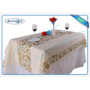 Different Design 38gsm Non Woven Disposable Tablecloth For Canteen Use