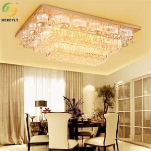 Classic Luxury Gold Modern Crystal Ceiling Lamp Led Bulb Base E14