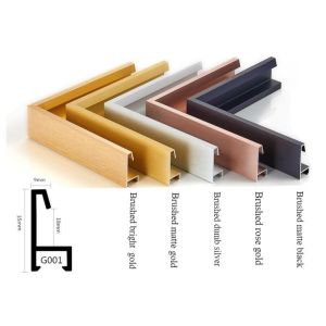 China Brushed Aluminum Alloy Extrusion Profile for Photo Frames and Picture Frames wholesale