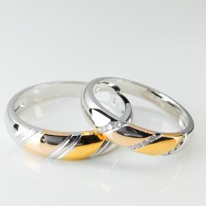 China Double Color Special Stripes 9g 18k Gold Wedding Bands supplier