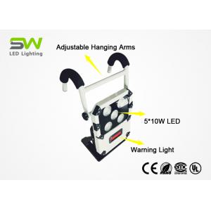 China 5000 Lumens 50 W Portable Rechargeable Site Work Lights With Adjustable Hanging Arms supplier
