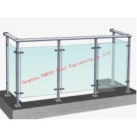 China Spigot Bracket Outdoor Glass Balustrade Toughenend Glass Railing Handrail on sale