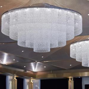 OEM Ceiling Mounted Large Hotel Lobby Chandeliers For High Ceilings