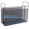 Metal wire magazine office document file holder storage shelf organizer basket,