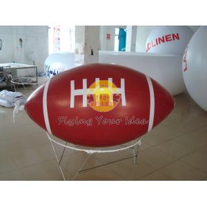 China Red Inflatable Advertising Sport Rugby Ball Balloons with total digital printing for Party supplier