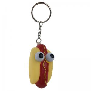 Rubber Soft PVC Junk Food Squishies Key Chains Animal Eye Poppers, Raised Eyes Doll Anti Stress Key Chain Squeezing Toys