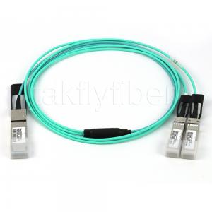 China AOC Cable 40G QSFP+ to 2SFP+ 3M-30M 40G to 2*10G Breakout Active Optical Cable for Data Center supplier
