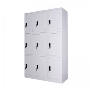 China 9 Doors Waterproof Metal Lockers RAL Color Powder Coated 0.6mm wholesale