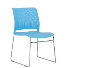 Plastic chair 12mm thick steel office furniture stackable office modern chair