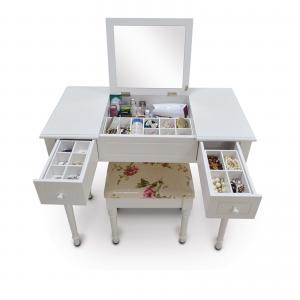 China KD Package 74.5cm height Lockable Printed Makeup Dressing Tables supplier