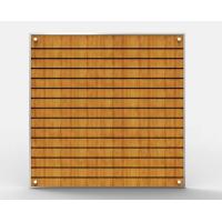 China Practical Indoor Melamine Slatwall Panel , Fireproof Grooved Wooden Acoustic Panels on sale