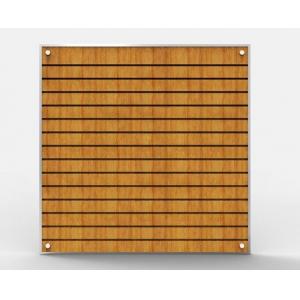 Practical Indoor Melamine Slatwall Panel , Fireproof Grooved Wooden Acoustic Panels