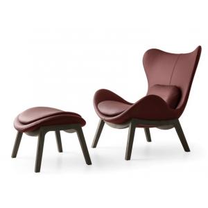 Noble designed hotel lobby furniture commercial leather covered leisure chair
