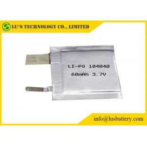 China LP104040 3.7V 60mah small Lithium Polymer Battery Cell pl104040 lithium ion batteries 3.7v 60mah for tracking system supplier